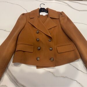 Veronica Beard Camel Double-Breasted Blazer